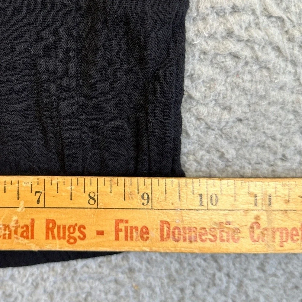 NEW Aeropostale Pants Womens Large Black Wide-Leg Cargo Stretch Waist Drawstring